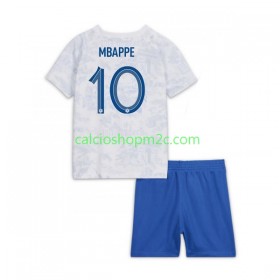 Francia Mbappé 10 Bambino Maglia Trasferta World Cup 2022 Manica Corta (+ Pantaloncini)